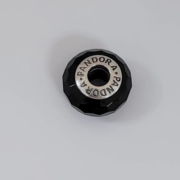 Pandora Fascinating Black Faceted Murano Glass Bead Charm S925 ALE - Picture 4 of 4